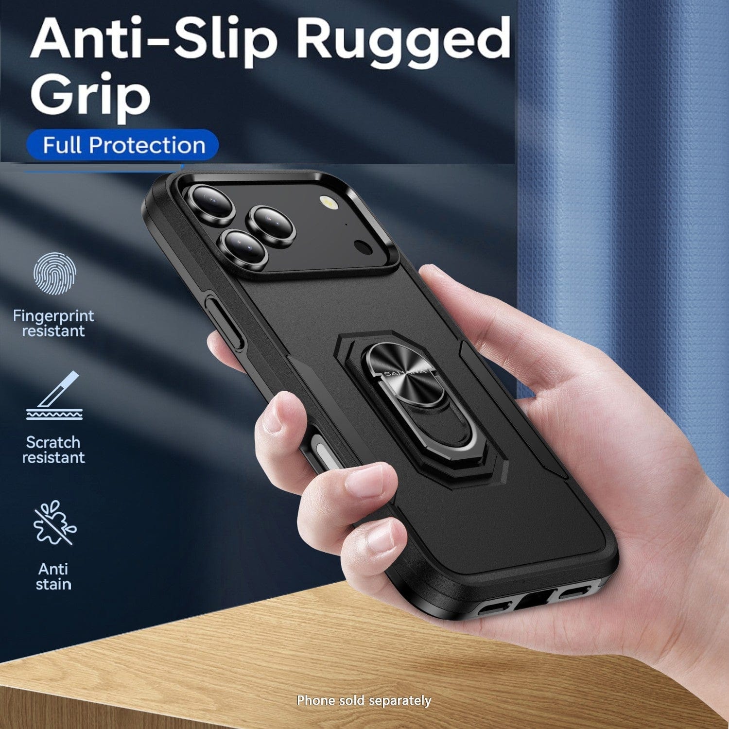 iPhone 17 Pro Max Case - Heavy-Duty Kickstand, Military-Grade, Anti-Slip | Raider Series
