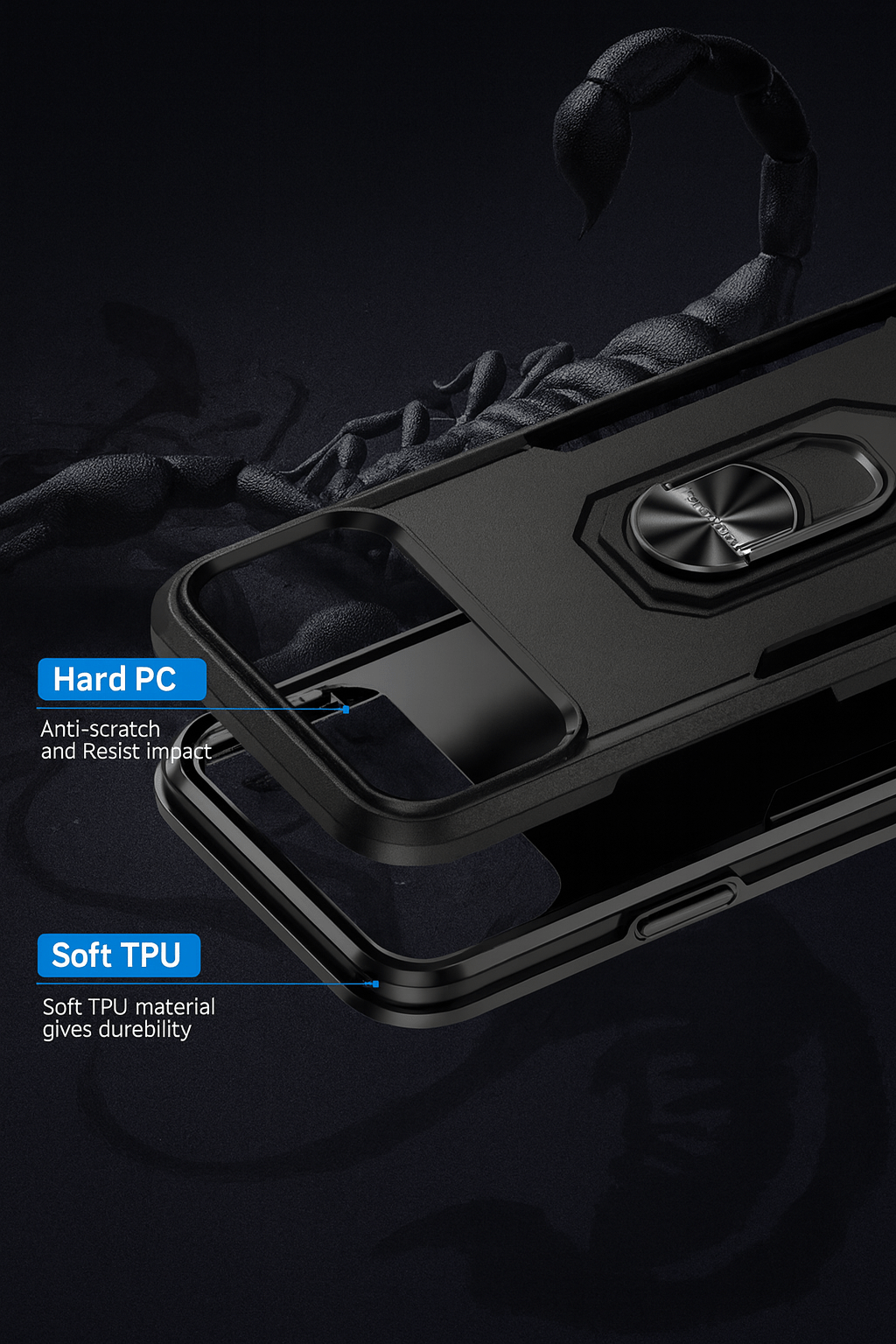 iPhone 17 Pro Max Case - Heavy-Duty Kickstand, Military-Grade, Anti-Slip | Raider Series